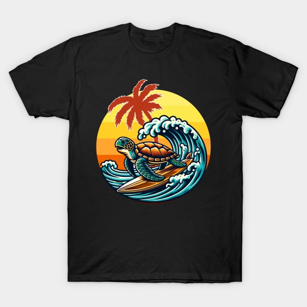 Sea Turtle Surfer T-Shirt by TravelTeezShop